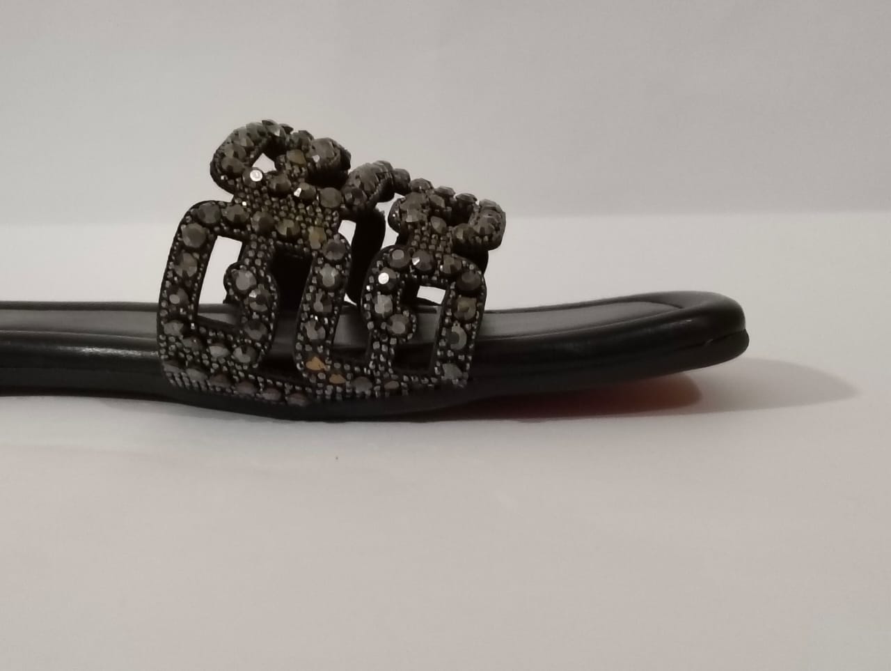 Women's Black Summer Slippers - Jelly Sole | ( 701A )