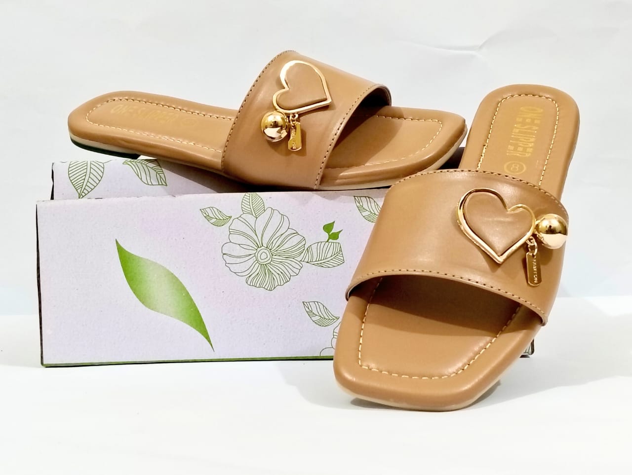 Beige Jelly Sole Ladies Slippers - New Design | Free Shipping Pakistan