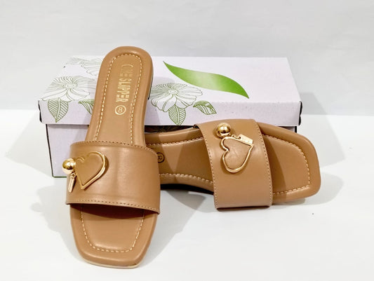 Beige Jelly Sole Ladies Slippers - New Design | Free Shipping Pakistan