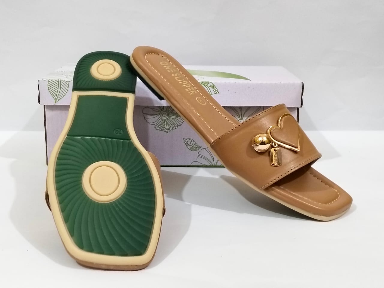 Beige Jelly Sole Ladies Slippers - New Design | Free Shipping Pakistan
