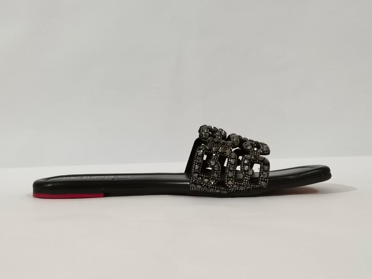 Women's Black Summer Slippers - Jelly Sole | ( 701A )